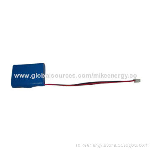 Lithium Ion Battery Pack with BAK 063450 Cells, 7.4V Voltage and 1.2Ah Capacity